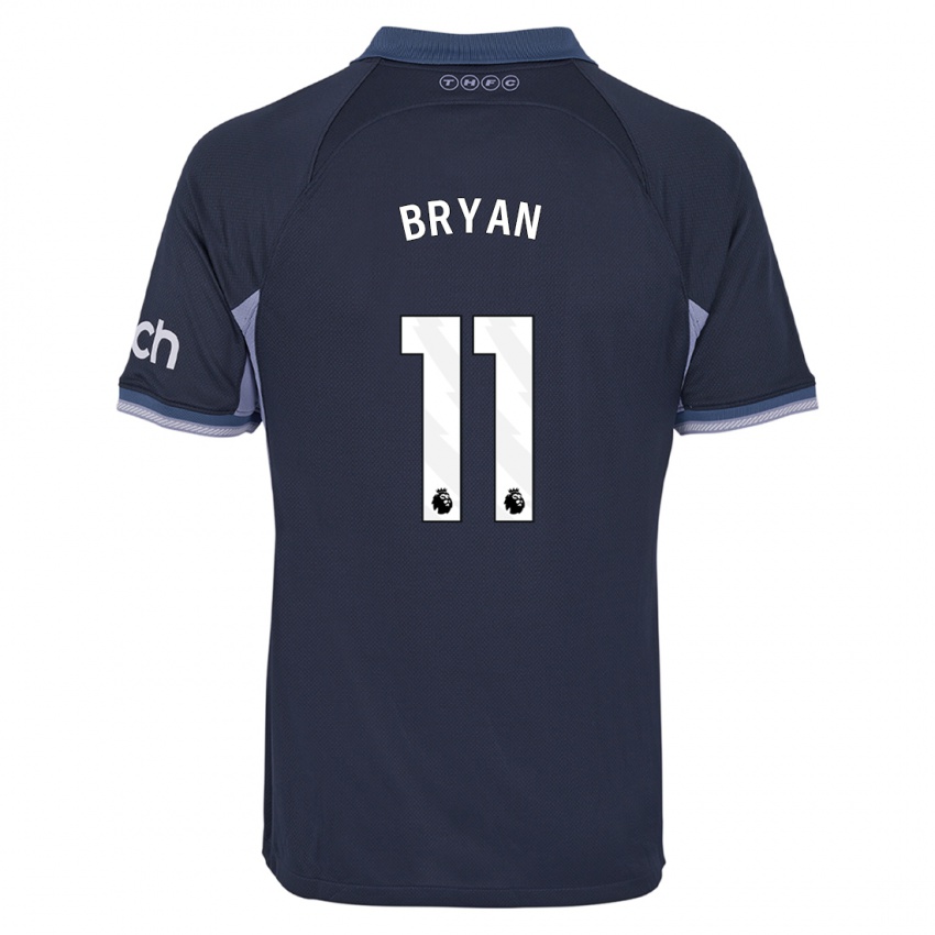 Męski Bryan Gil #11 Ciemny Niebieski Wyjazdowa Koszulka 2023/24 Koszulki Klubowe
