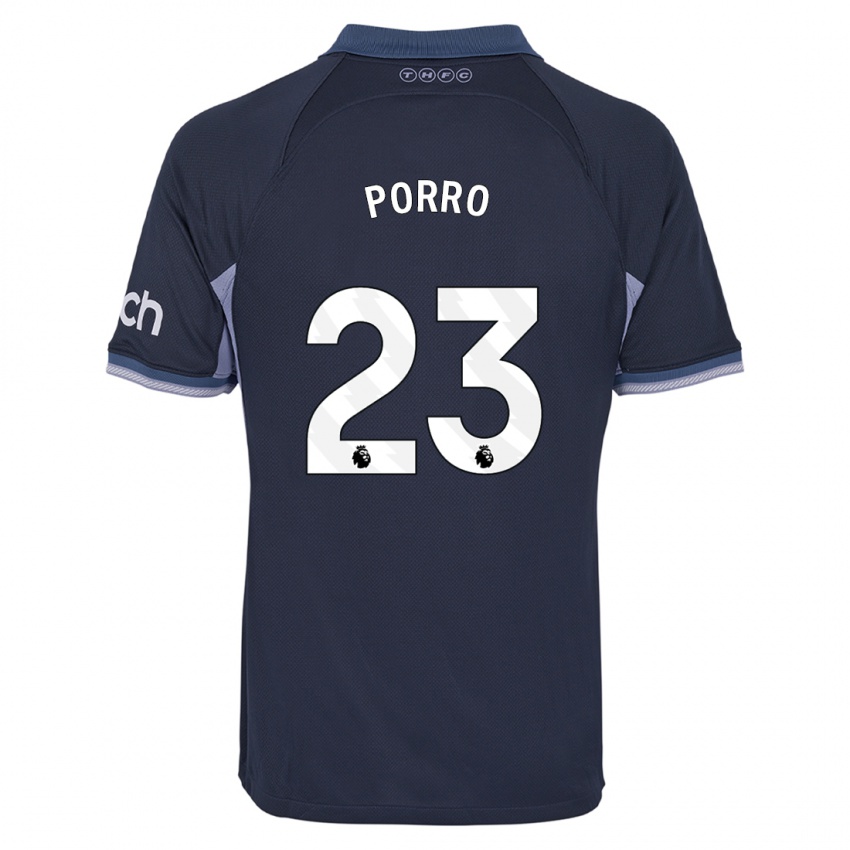 Męski Pedro Porro #23 Ciemny Niebieski Wyjazdowa Koszulka 2023/24 Koszulki Klubowe