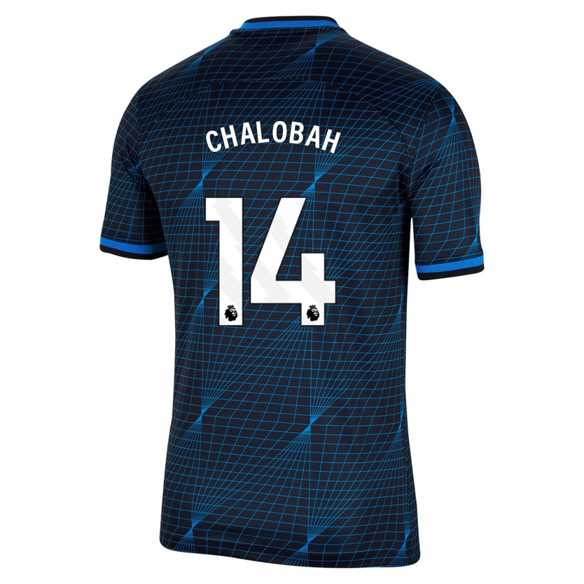 Męski Trevoh Chalobah #14 Ciemny Niebieski Wyjazdowa Koszulka 2023/24 Koszulki Klubowe