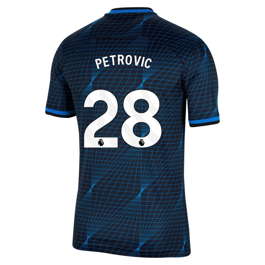 Męski Djordje Petrovic #28 Ciemny Niebieski Wyjazdowa Koszulka 2023/24 Koszulki Klubowe