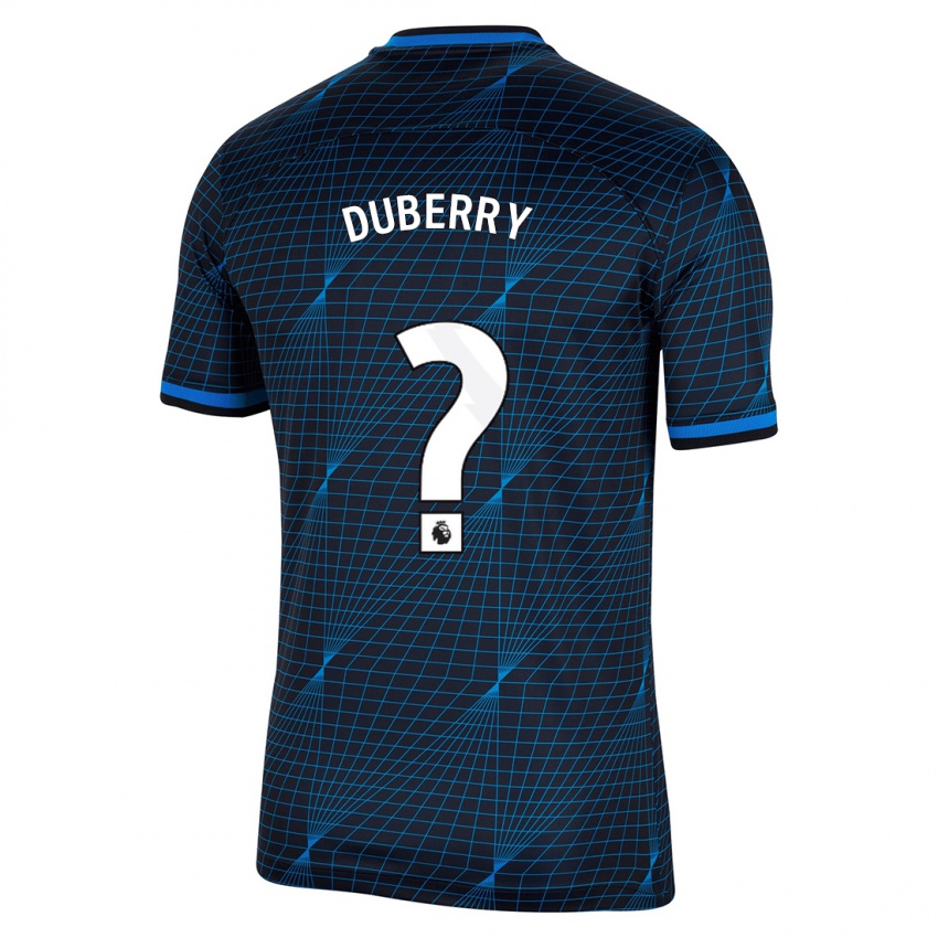 Męski Zain Silcott-Duberry #0 Ciemny Niebieski Wyjazdowa Koszulka 2023/24 Koszulki Klubowe