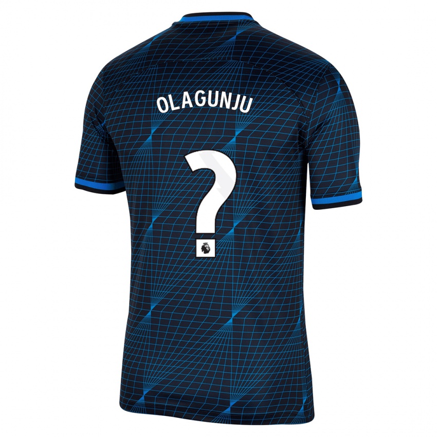 Męski Saheed Olagunju #0 Ciemny Niebieski Wyjazdowa Koszulka 2023/24 Koszulki Klubowe