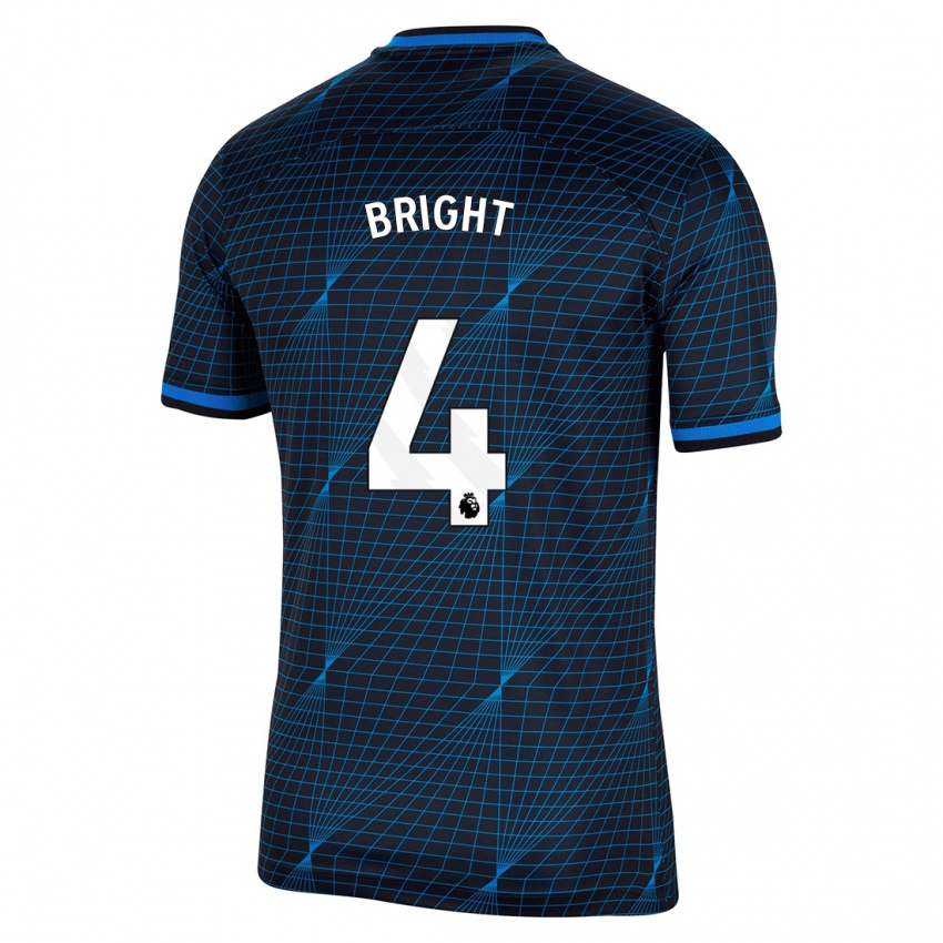 Męski Millie Bright #4 Ciemny Niebieski Wyjazdowa Koszulka 2023/24 Koszulki Klubowe