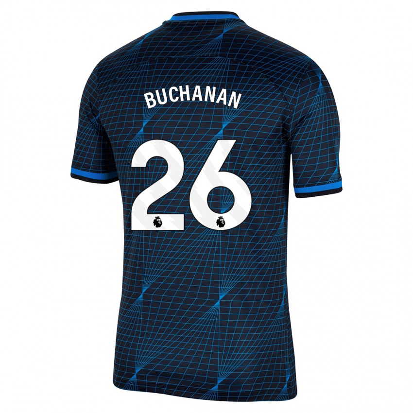 Męski Kadeisha Buchanan #26 Ciemny Niebieski Wyjazdowa Koszulka 2023/24 Koszulki Klubowe