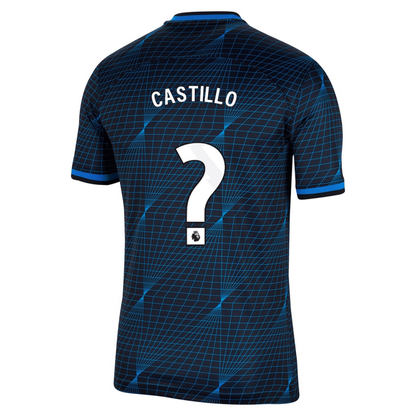 Męski Juan Castillo #0 Ciemny Niebieski Wyjazdowa Koszulka 2023/24 Koszulki Klubowe