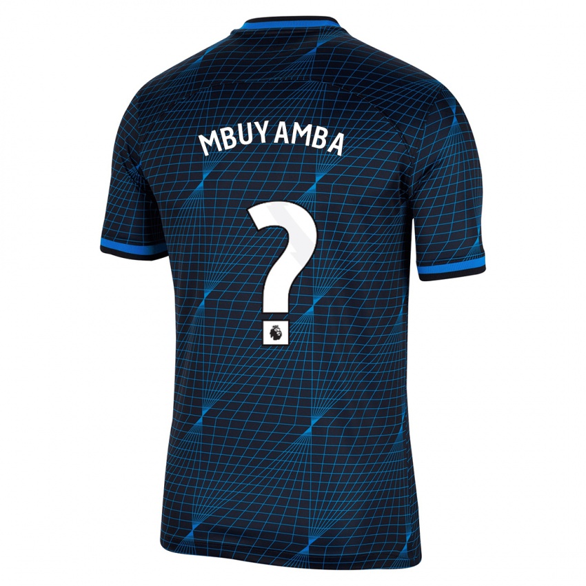 Męski Xavier Mbuyamba #0 Ciemny Niebieski Wyjazdowa Koszulka 2023/24 Koszulki Klubowe