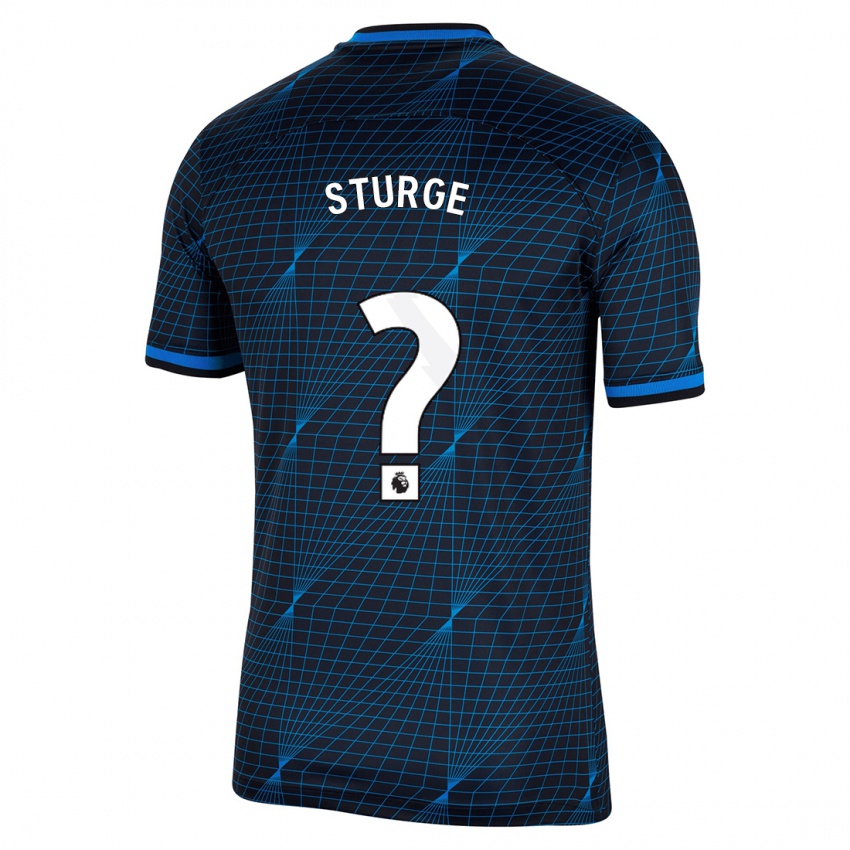 Męski Zak Sturge #0 Ciemny Niebieski Wyjazdowa Koszulka 2023/24 Koszulki Klubowe