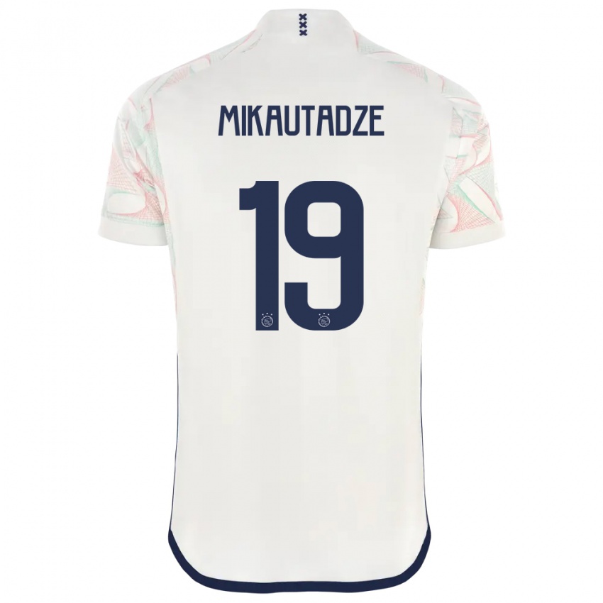Męski Georges Mikautadze #19 Biały Wyjazdowa Koszulka 2023/24 Koszulki Klubowe
