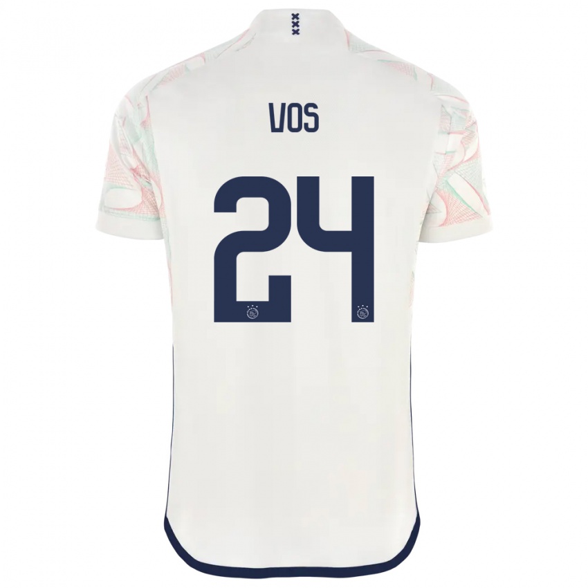 Męski Silvano Vos #24 Biały Wyjazdowa Koszulka 2023/24 Koszulki Klubowe