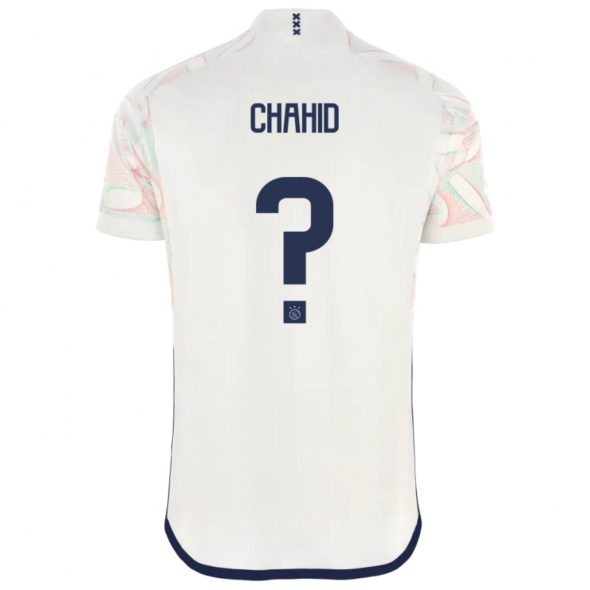 Męski Rida Chahid #0 Biały Wyjazdowa Koszulka 2023/24 Koszulki Klubowe