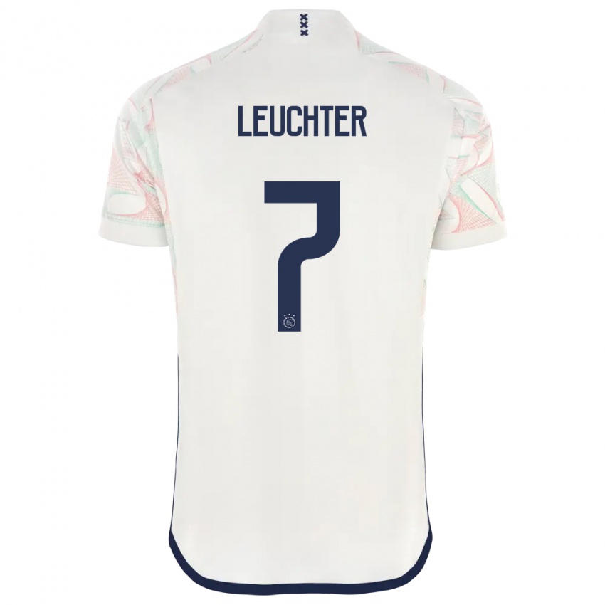 Męski Romée Leuchter #7 Biały Wyjazdowa Koszulka 2023/24 Koszulki Klubowe