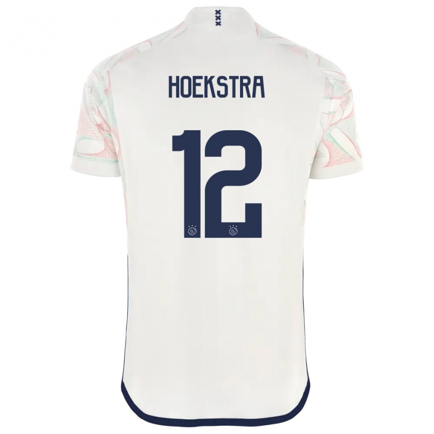 Męski Isabelle Hoekstra #12 Biały Wyjazdowa Koszulka 2023/24 Koszulki Klubowe