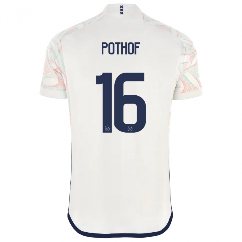Męski Isa Pothof #16 Biały Wyjazdowa Koszulka 2023/24 Koszulki Klubowe