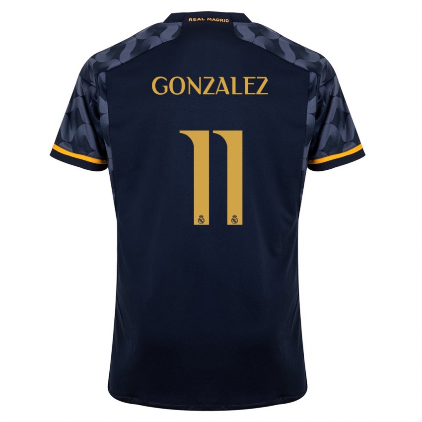 Męski Peter Gonzalez #11 Ciemny Niebieski Wyjazdowa Koszulka 2023/24 Koszulki Klubowe