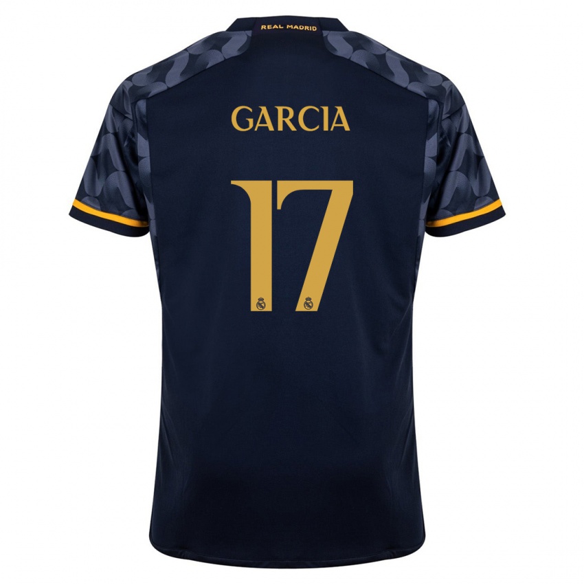 Męski Gonzalo Garcia #17 Ciemny Niebieski Wyjazdowa Koszulka 2023/24 Koszulki Klubowe
