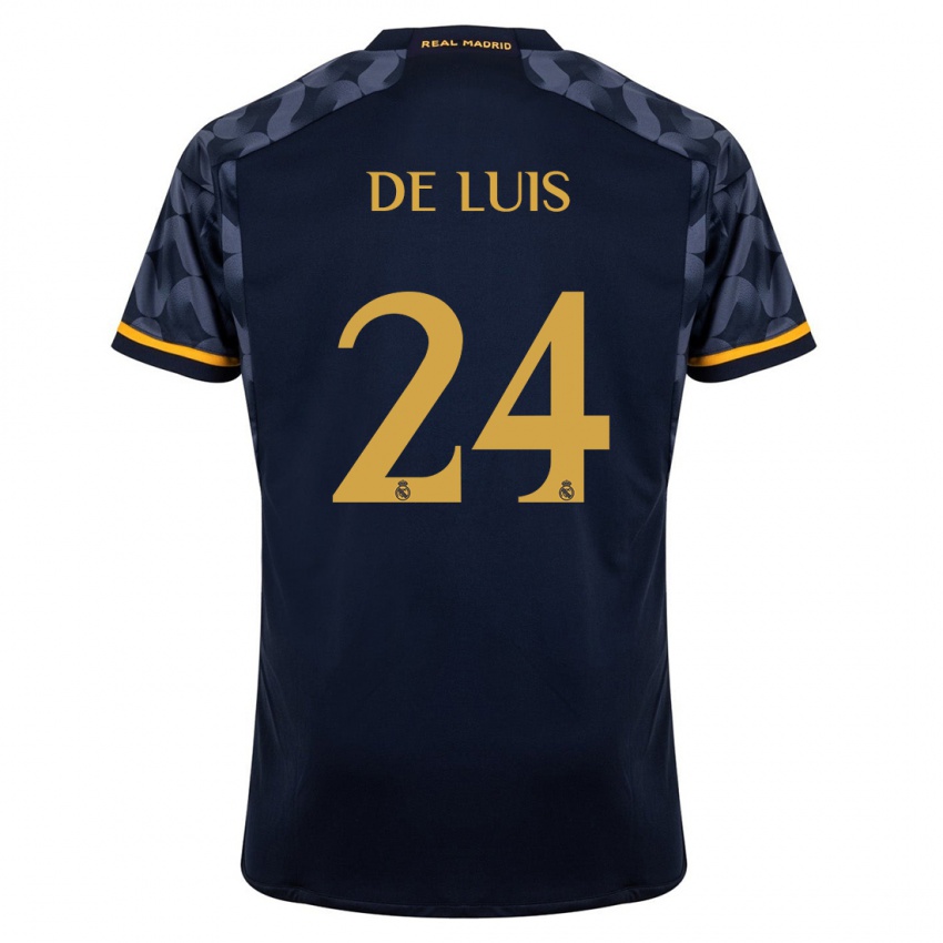 Męski Mario De Luis #24 Ciemny Niebieski Wyjazdowa Koszulka 2023/24 Koszulki Klubowe