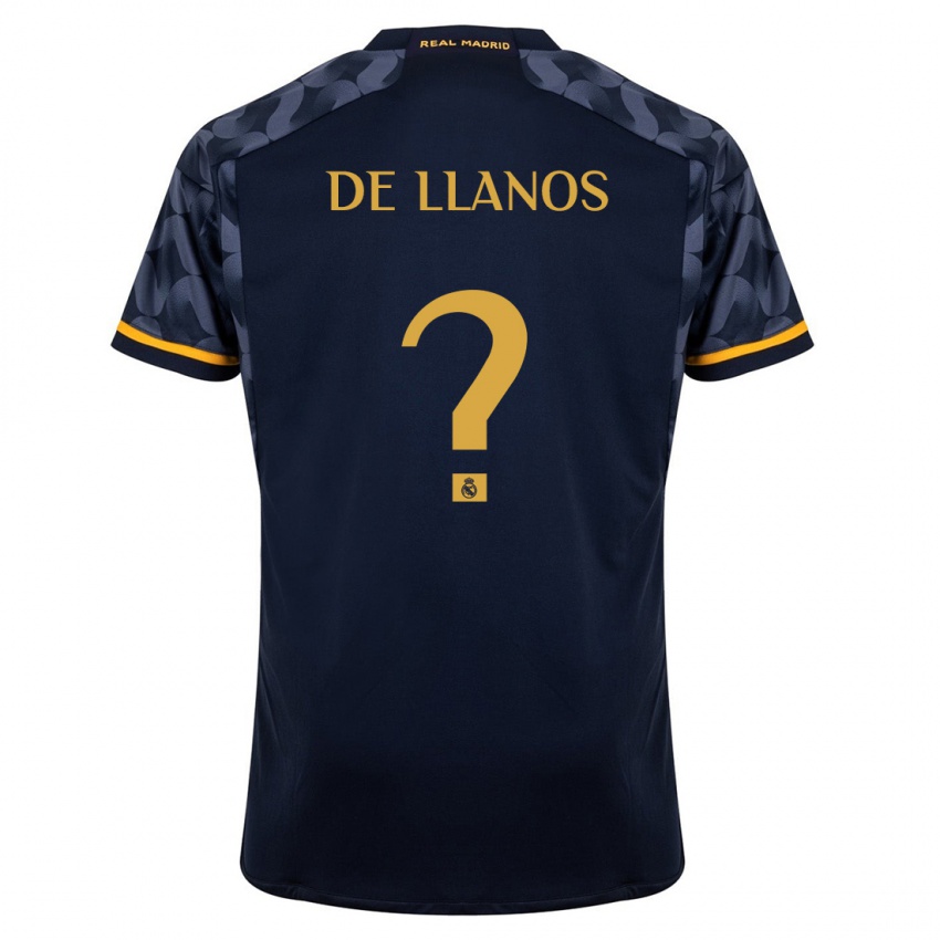 Męski Hugo De Llanos #0 Ciemny Niebieski Wyjazdowa Koszulka 2023/24 Koszulki Klubowe