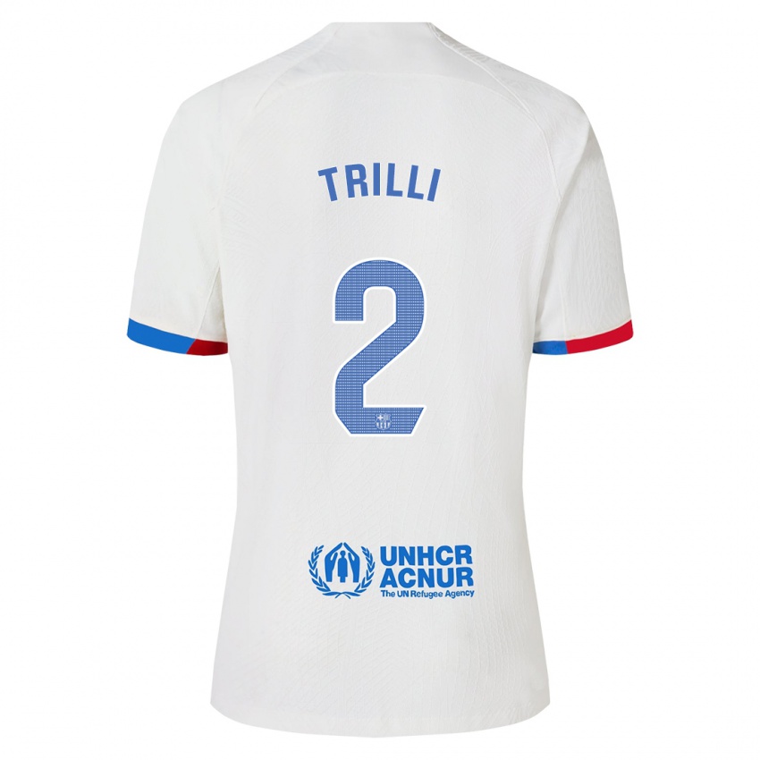 Męski Trilli #2 Biały Wyjazdowa Koszulka 2023/24 Koszulki Klubowe