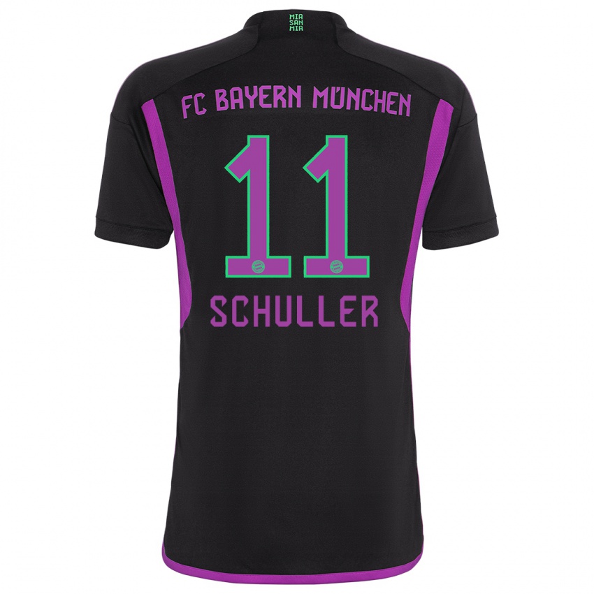 Męski Lea Schuller #11 Czarny Wyjazdowa Koszulka 2023/24 Koszulki Klubowe