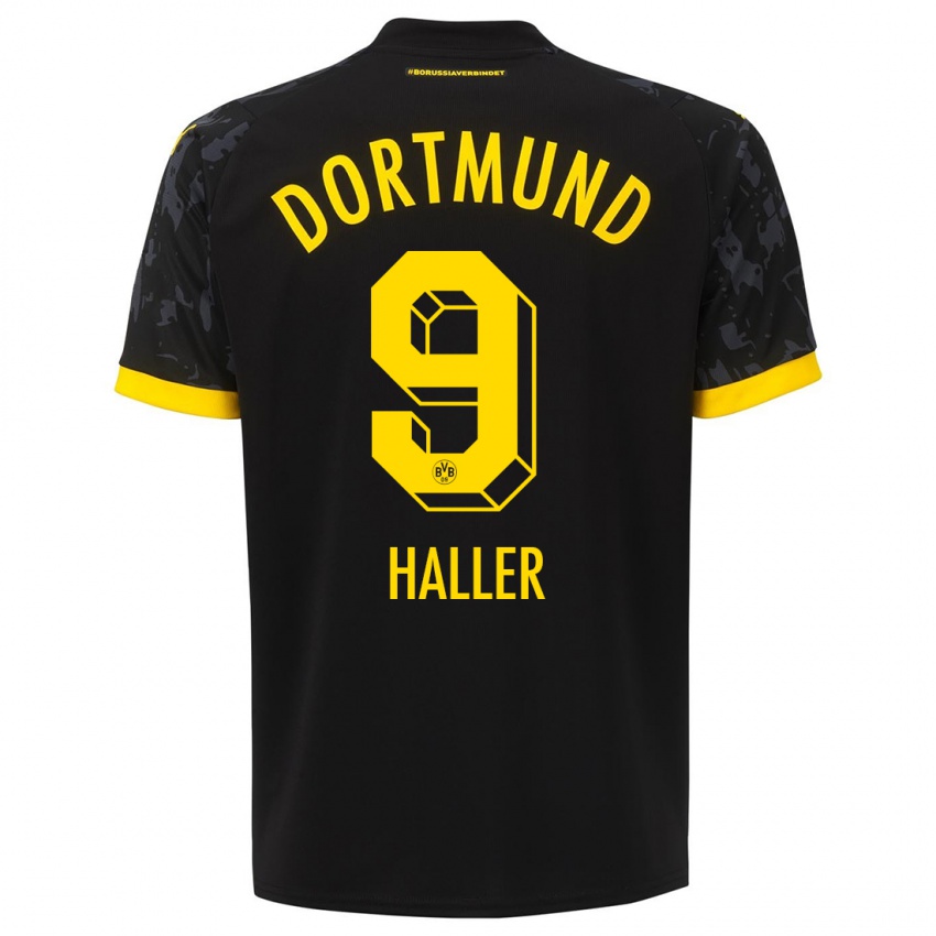Męski Sebastien Haller #9 Czarny Wyjazdowa Koszulka 2023/24 Koszulki Klubowe