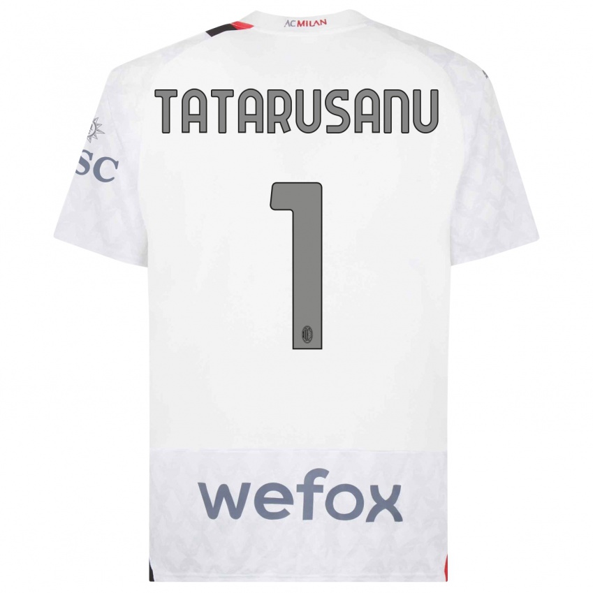 Męski Ciprian Tatarusanu #1 Biały Wyjazdowa Koszulka 2023/24 Koszulki Klubowe