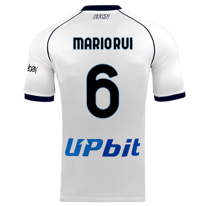 Męski Mario Rui #6 Biały Wyjazdowa Koszulka 2023/24 Koszulki Klubowe