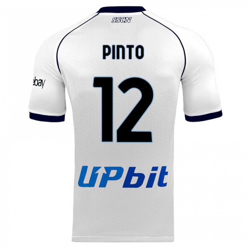 Męski Ciro Pinto #12 Biały Wyjazdowa Koszulka 2023/24 Koszulki Klubowe