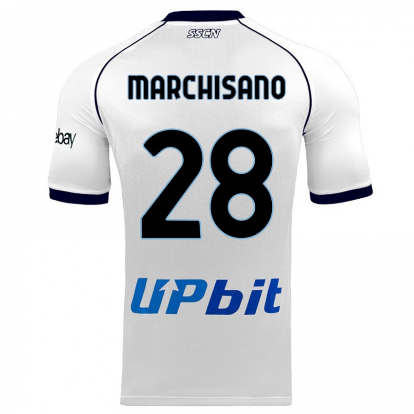 Męski Matteo Marchisano #28 Biały Wyjazdowa Koszulka 2023/24 Koszulki Klubowe