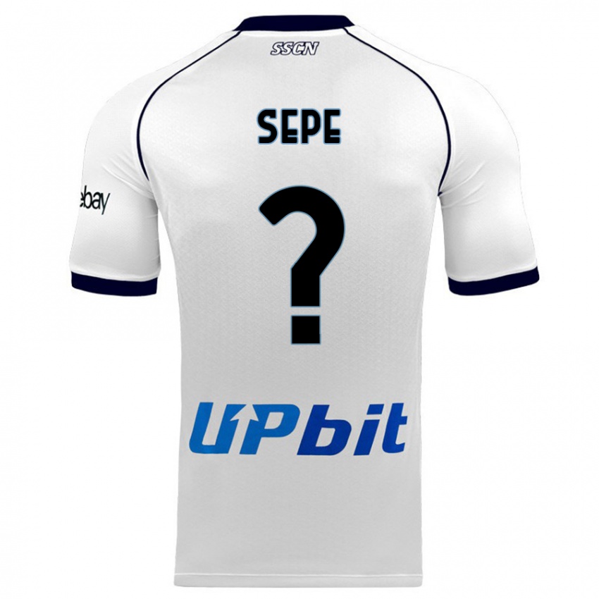 Męski Mauro Sepe #0 Biały Wyjazdowa Koszulka 2023/24 Koszulki Klubowe