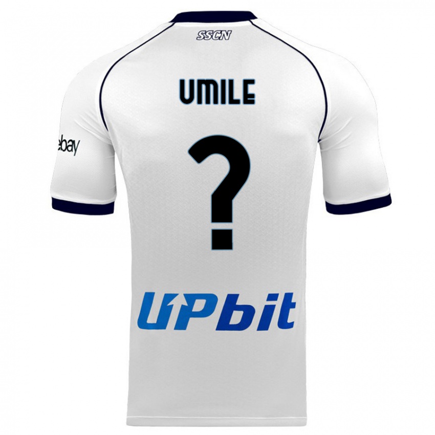 Męski Bruno Umile #0 Biały Wyjazdowa Koszulka 2023/24 Koszulki Klubowe