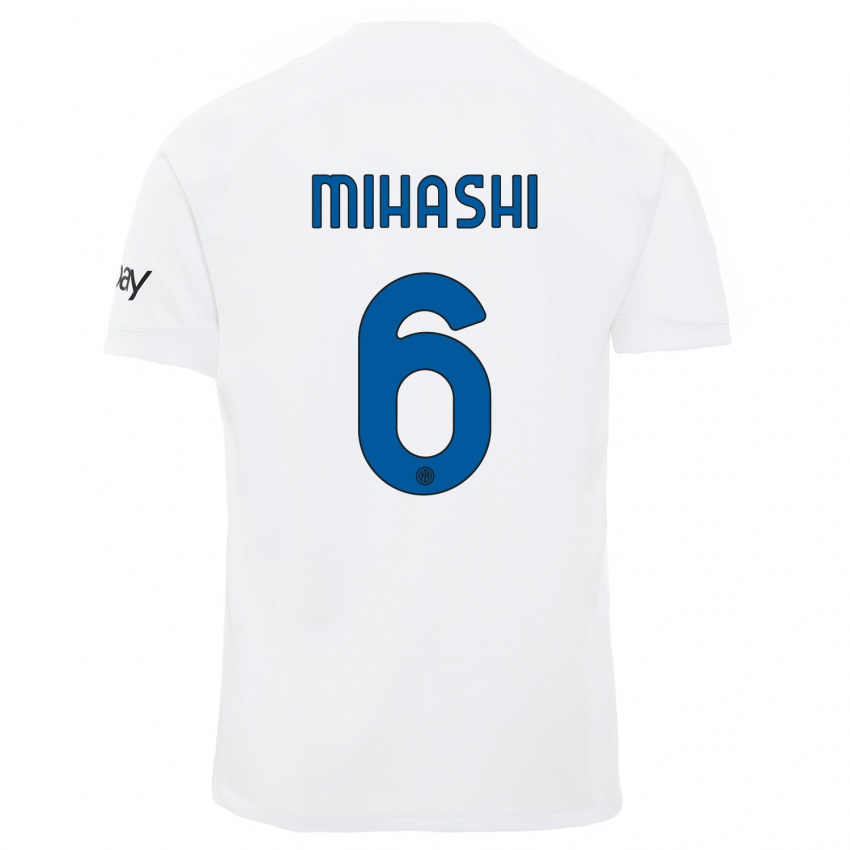 Męski Mana Mihashi #6 Biały Wyjazdowa Koszulka 2023/24 Koszulki Klubowe