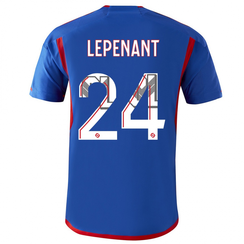 Męski Johann Lepenant #24 Niebieski Czerwony Wyjazdowa Koszulka 2023/24 Koszulki Klubowe