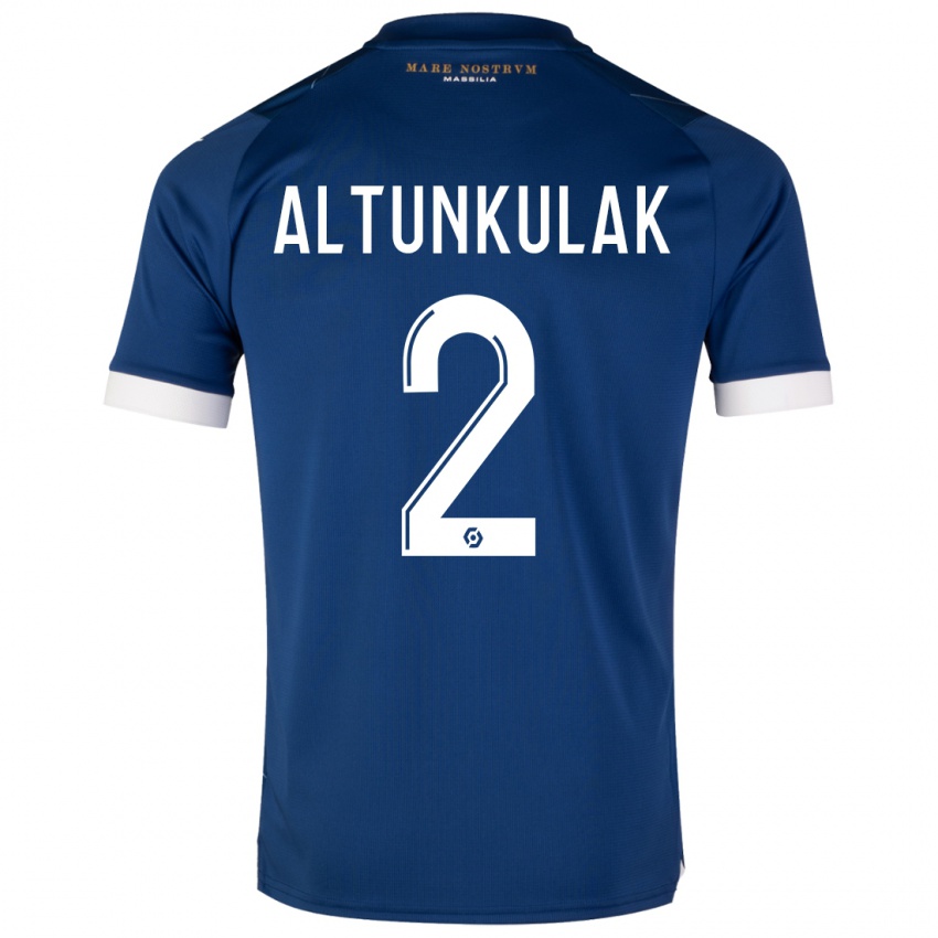 Męski Selen Altunkulak #2 Ciemny Niebieski Wyjazdowa Koszulka 2023/24 Koszulki Klubowe