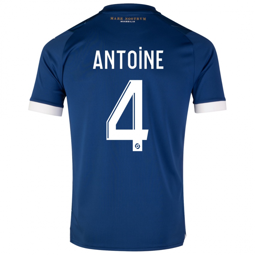 Męski Maud Antoine #4 Ciemny Niebieski Wyjazdowa Koszulka 2023/24 Koszulki Klubowe