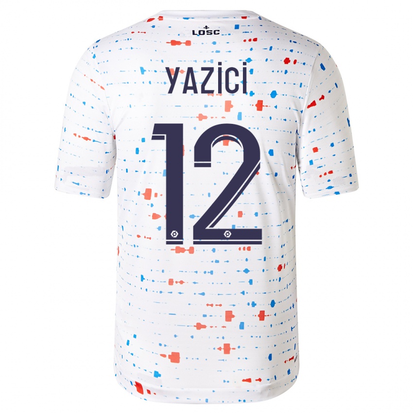 Męski Yusuf Yazici #12 Biały Wyjazdowa Koszulka 2023/24 Koszulki Klubowe