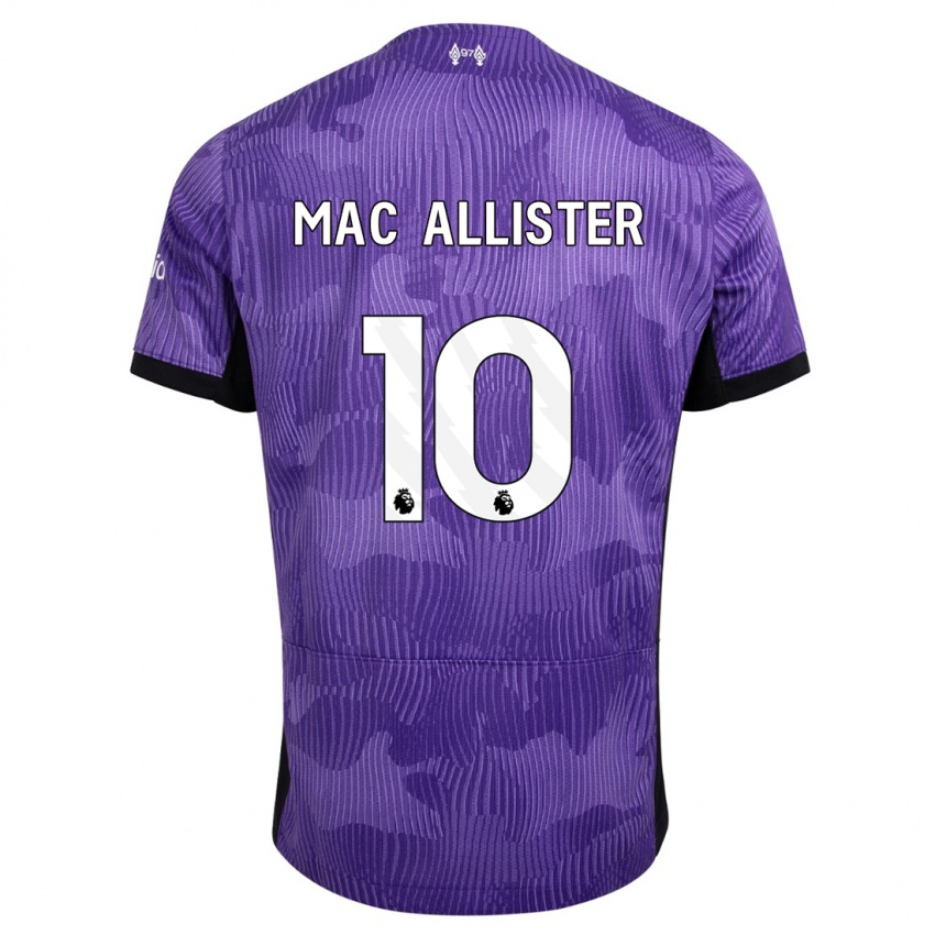 Męski Alexis Mac Allister #10 Fioletowy Trzeci Komplet Koszulka 2023/24 Koszulki Klubowe