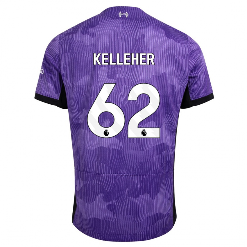 Męski Caoimhin Kelleher #62 Fioletowy Trzeci Komplet Koszulka 2023/24 Koszulki Klubowe