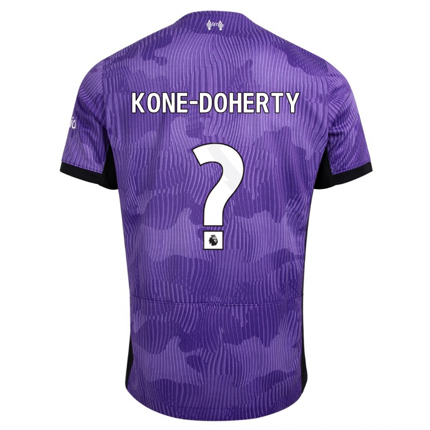 Męski Trent Kone-Doherty #0 Fioletowy Trzeci Komplet Koszulka 2023/24 Koszulki Klubowe