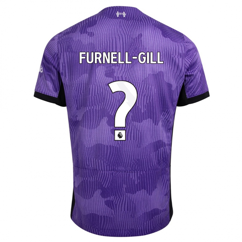 Męski Luca Furnell-Gill #0 Fioletowy Trzeci Komplet Koszulka 2023/24 Koszulki Klubowe