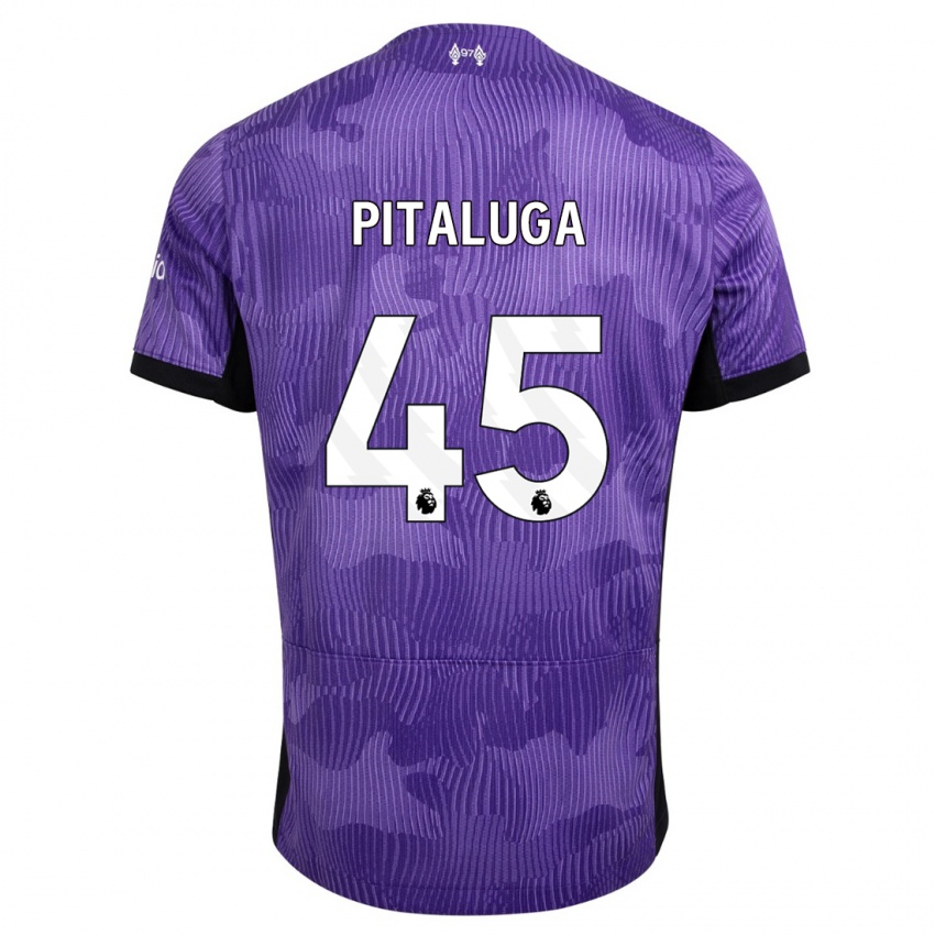 Męski Marcelo Pitaluga #45 Fioletowy Trzeci Komplet Koszulka 2023/24 Koszulki Klubowe
