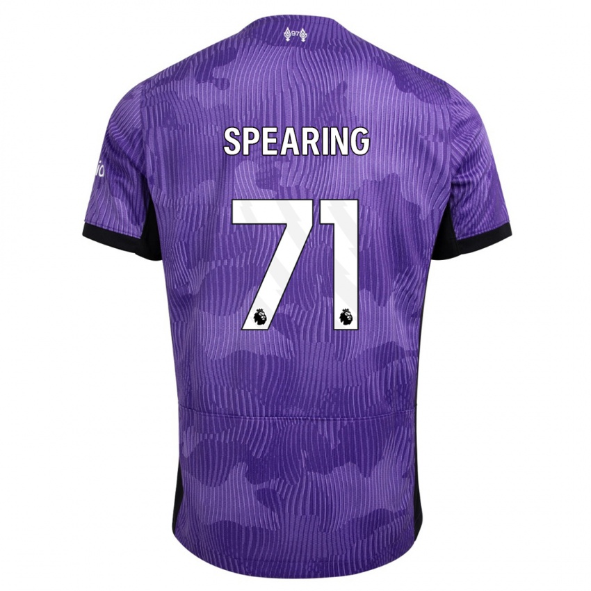 Męski Jay Spearing #71 Fioletowy Trzeci Komplet Koszulka 2023/24 Koszulki Klubowe