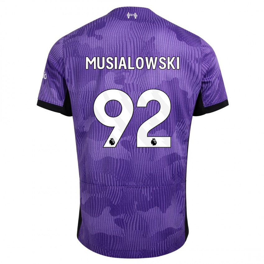 Męski Mateusz Musialowski #92 Fioletowy Trzeci Komplet Koszulka 2023/24 Koszulki Klubowe