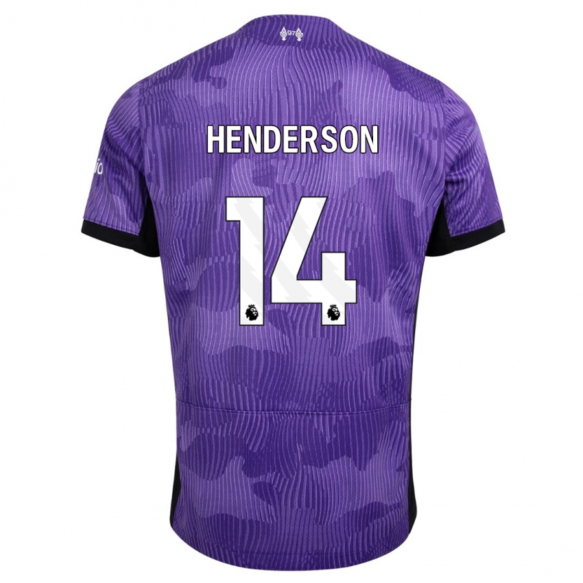 Męski Henderson #14 Fioletowy Trzeci Komplet Koszulka 2023/24 Koszulki Klubowe