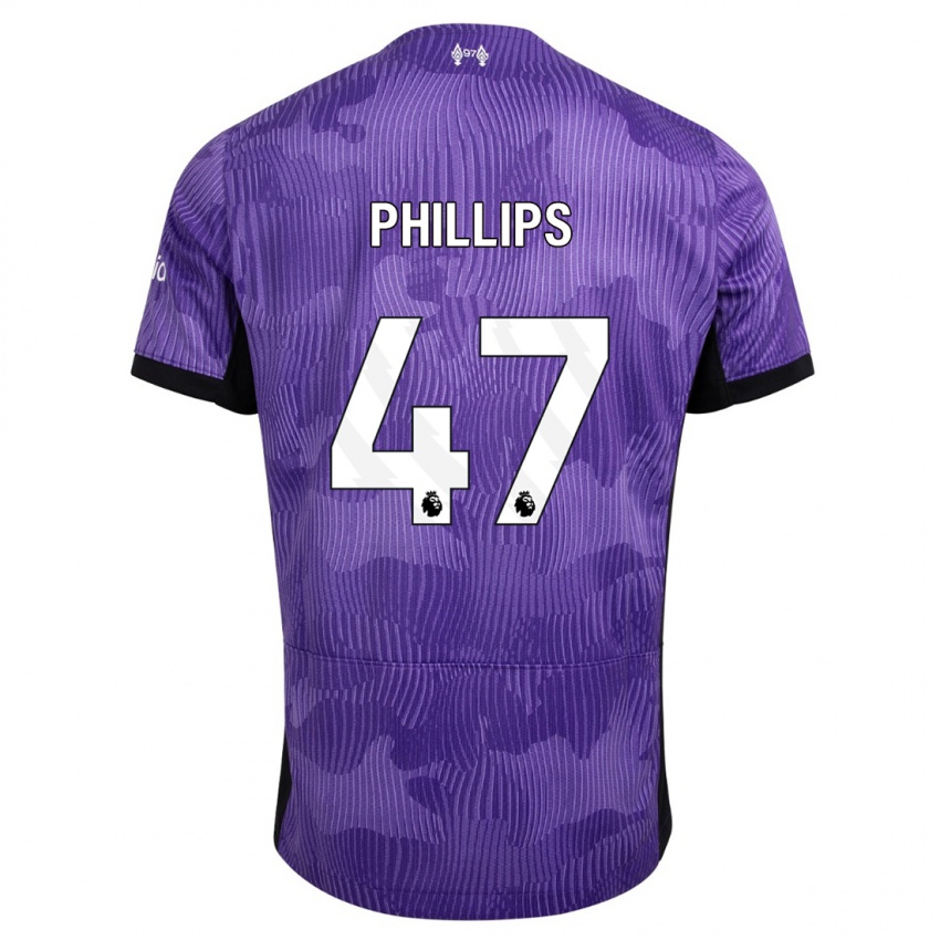 Męski Nathaniel Phillips #47 Fioletowy Trzeci Komplet Koszulka 2023/24 Koszulki Klubowe