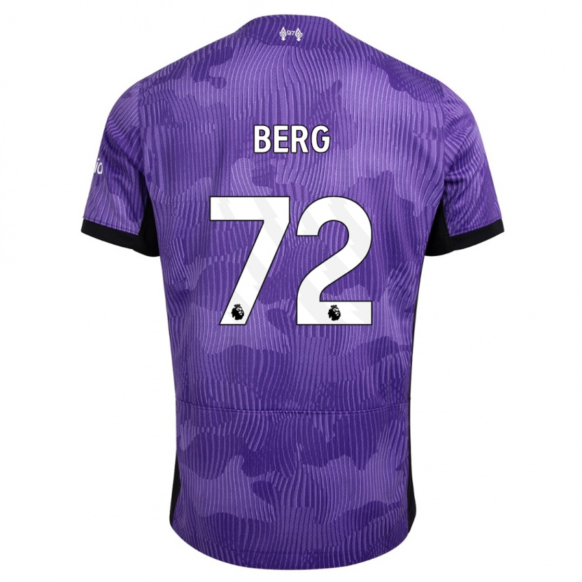 Męski Sepp Van Den Berg #72 Fioletowy Trzeci Komplet Koszulka 2023/24 Koszulki Klubowe