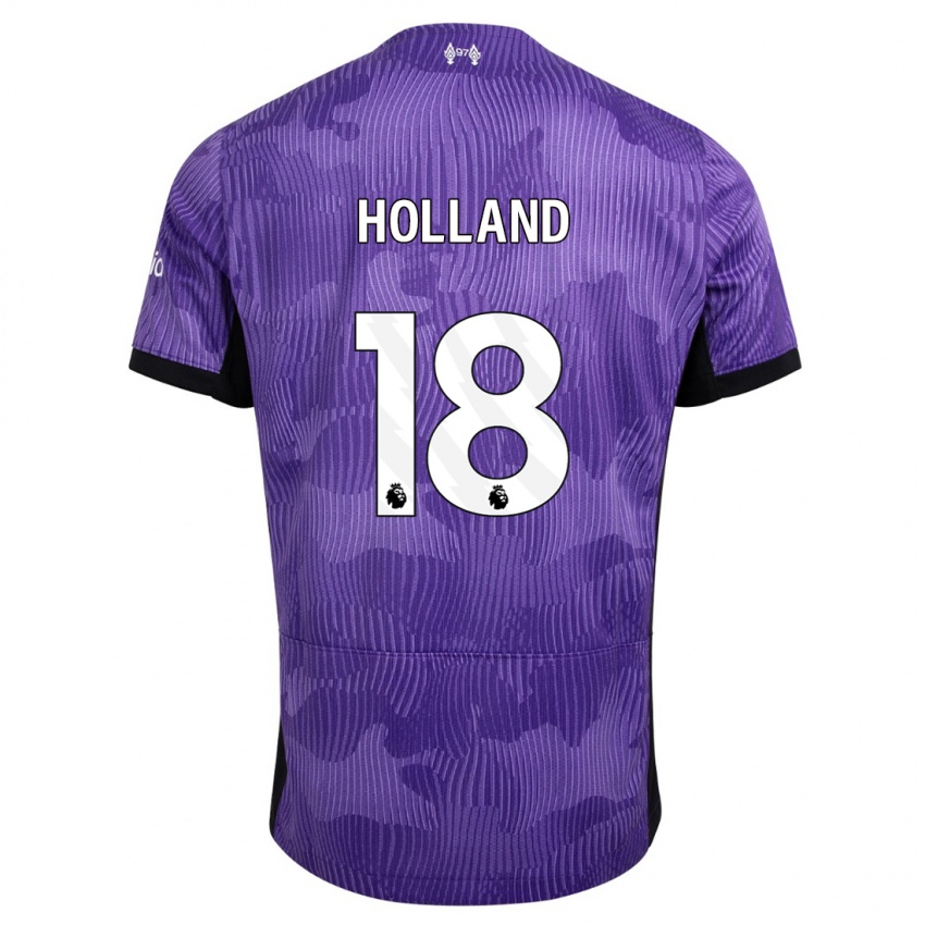 Męski Ceri Holland #18 Fioletowy Trzeci Komplet Koszulka 2023/24 Koszulki Klubowe