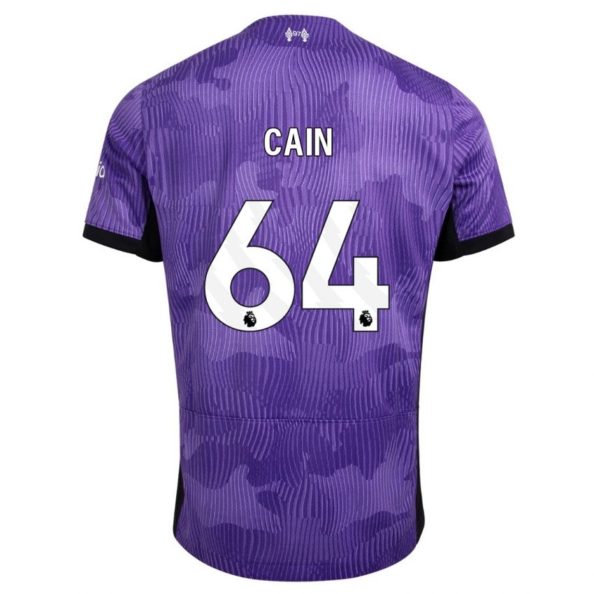 Męski Jake Cain #64 Fioletowy Trzeci Komplet Koszulka 2023/24 Koszulki Klubowe