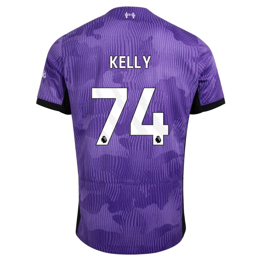 Męski Oscar Kelly #74 Fioletowy Trzeci Komplet Koszulka 2023/24 Koszulki Klubowe
