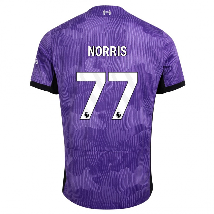 Męski James Norris #77 Fioletowy Trzeci Komplet Koszulka 2023/24 Koszulki Klubowe