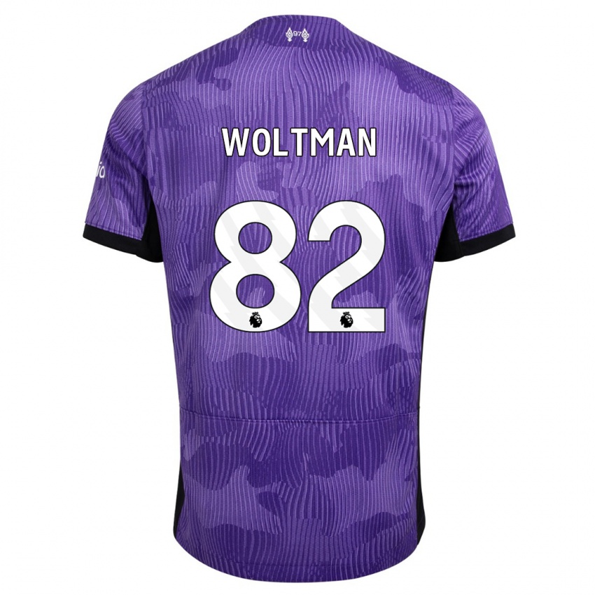 Męski Max Woltman #82 Fioletowy Trzeci Komplet Koszulka 2023/24 Koszulki Klubowe